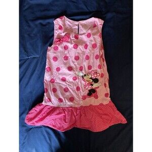 Size 4 Disney girl clothes - 1 piece dress | polka dot & minnie mouse theme